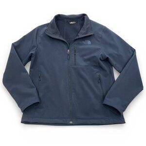 The North Face Windwall Softshell Blue Full Zip Fleece Lined Jacket Men's Medium
